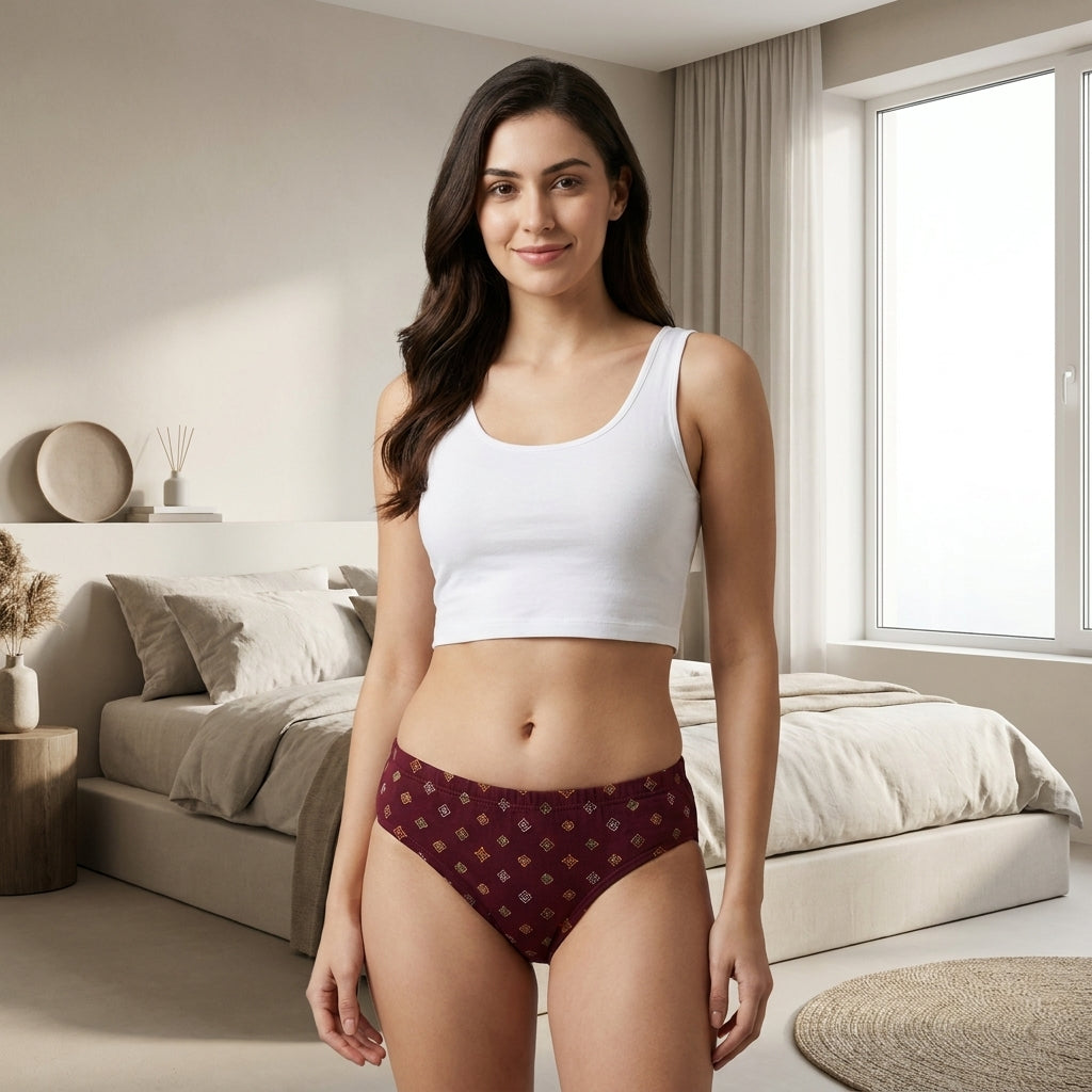 Women’s Printed Cotton Panty Comfortable Daily Wear